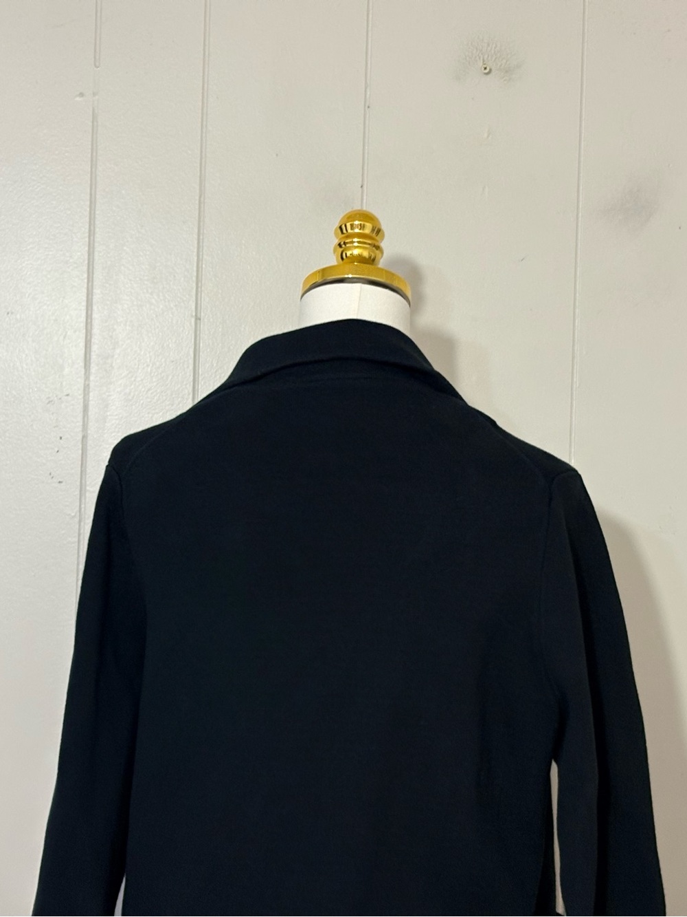 Quince 100% Organic Cotton Knit Blazer Black Size S Open Front - Picture 11 of 11